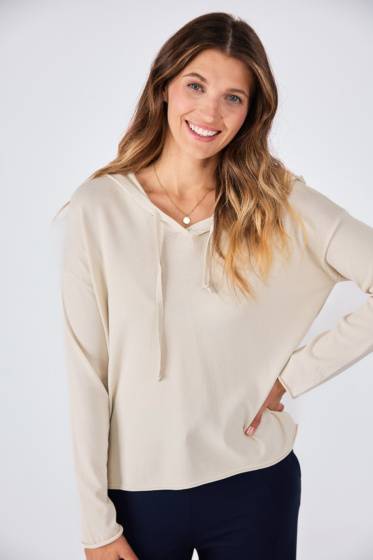 ﻿Lieblingsstück Dünner Strickpullover mit Kapuze Vierteljährliche Förderung