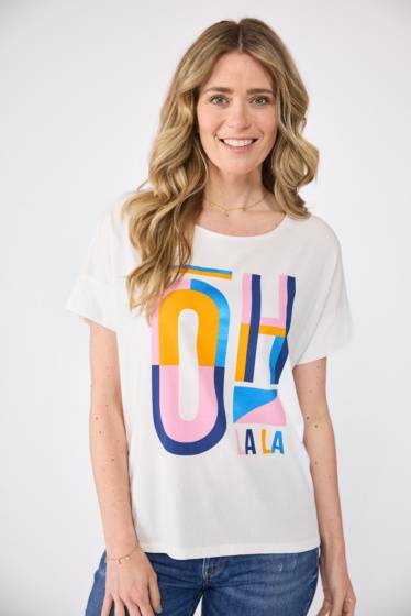 Lieblingsstück T-Shirt mit Oh la la-Motiv Clearance-Verkauf