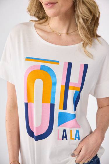 Lieblingsstück T-Shirt mit Oh la la-Motiv Clearance-Verkauf