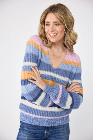 Lieblingsstück Multicolour-Ringel-Pulli Auslauf