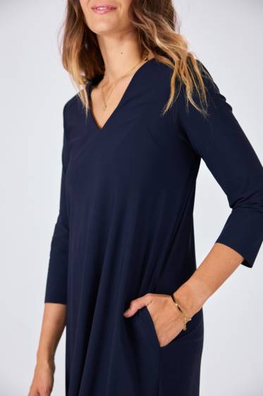 Lieblingsstück Dreiviertelarm-Kleid in Dunkelblau Rabatt