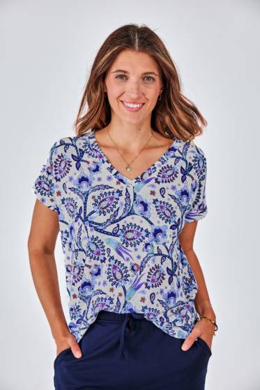 Lieblingsstück Kurzarm Sommer-Shirt mit Print Versandkostenfrei