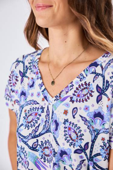 Lieblingsstück Kurzarm Sommer-Shirt mit Print Versandkostenfrei