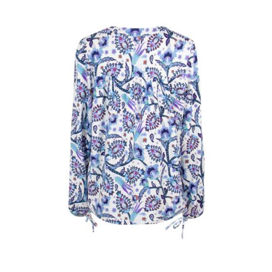 Lieblingsstück Print Bluse mit Bindebändern am Arm Flash Sale