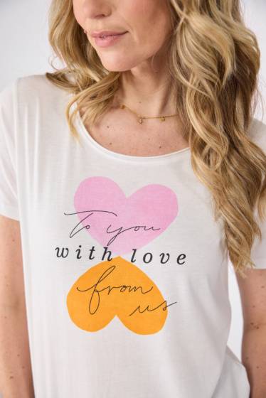 Lieblingsstück Shirt mit Herz-Frontmotivprint Preisnachlass