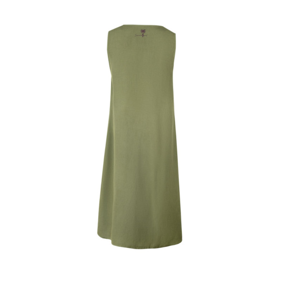 Lieblingsstück Ärmelloses Leinenkleid mit Falte Neueste Mode