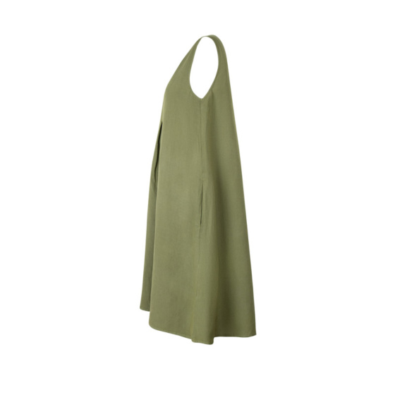 Lieblingsstück Ärmelloses Leinenkleid mit Falte Neueste Mode