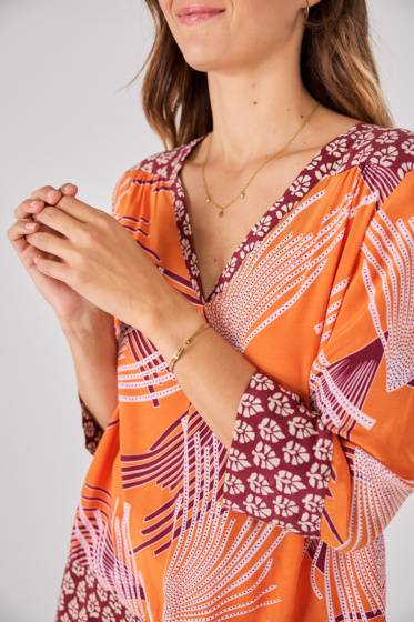 Lieblingsstück 3/4 Arm-Bluse mit Bordüre Zeitlich begrenztes Angebot