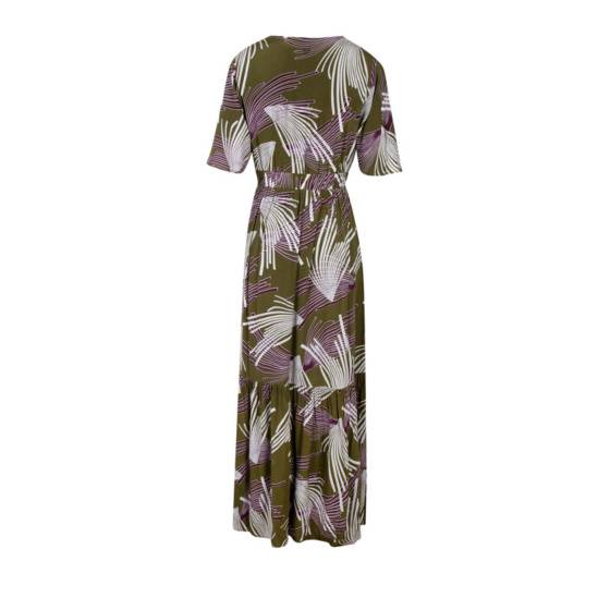 Lieblingsstück Maxikleid mit Gummizug und Print Räumungsverkauf
