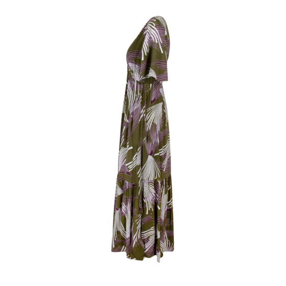 Lieblingsstück Maxikleid mit Gummizug und Print Räumungsverkauf