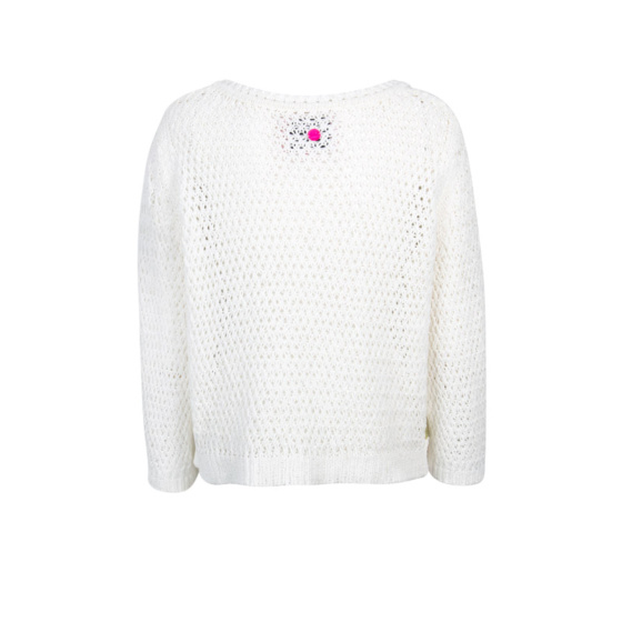 Lieblingsstück Lochstrick Pullover mit V-Ausschnitt Sonderangebote