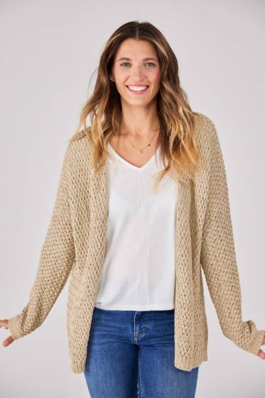Lieblingsstück Strickjacke mit Strukturmuster VIP-Rabatte