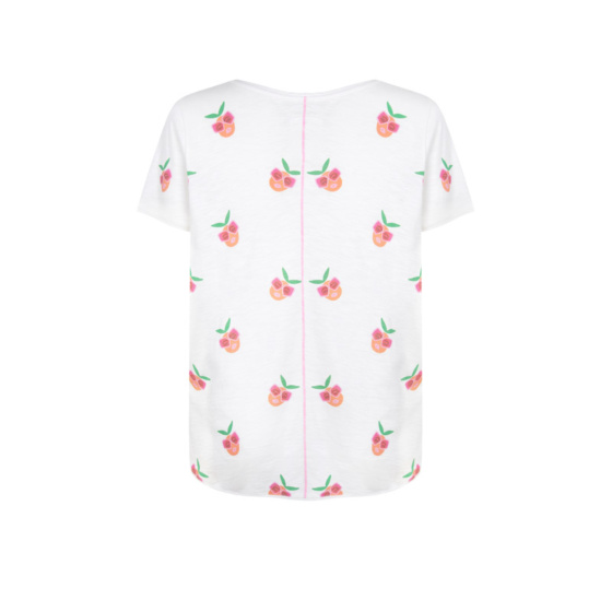 Lieblingsstück T-Shirt mit Allover Pfirsichmotiv Zeitbegrenzte Promotion