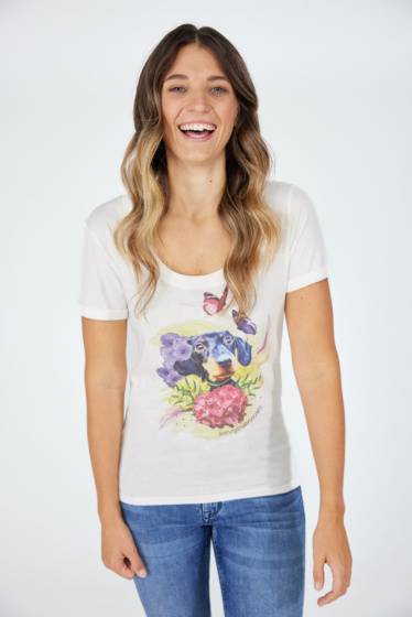 Lieblingsstück T-Shirt mit Frontmotiv Dackel Begrenzt auf 3 Tage