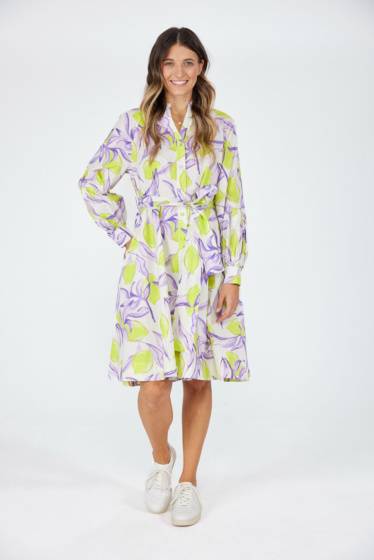 Lieblingsstück Durchgeknöpftes Kleid mit Lemon Print Black Friday Preise
