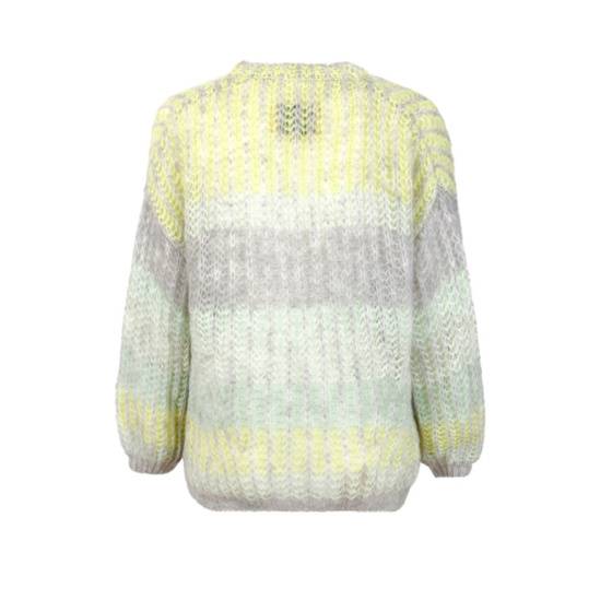 Lieblingsstück Strickjacke mit Stehkragen und Streifen 2025
