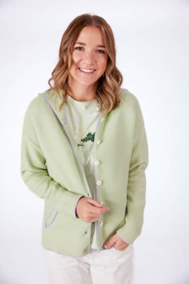 Lieblingsstück Trachtenjacke mit Kapuze und Rippensaum hinten Auslauf