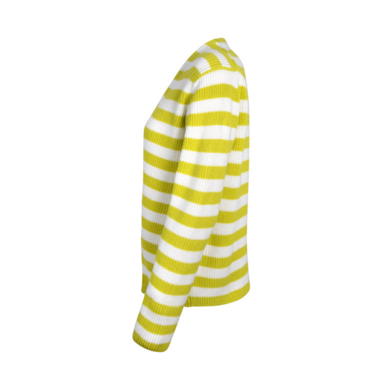 Lieblingsstück V-Ausschnitt Jacke mit Streifen Lime im Angebot