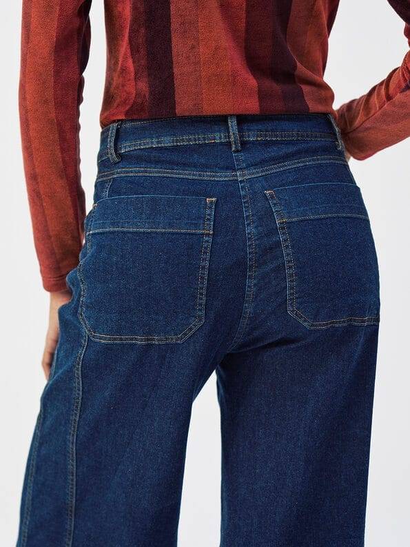 Mademoiselle YéYé Jeans Hose mit breitem Saumaufschlag aus Bio-Baumwolle Super Rabatt