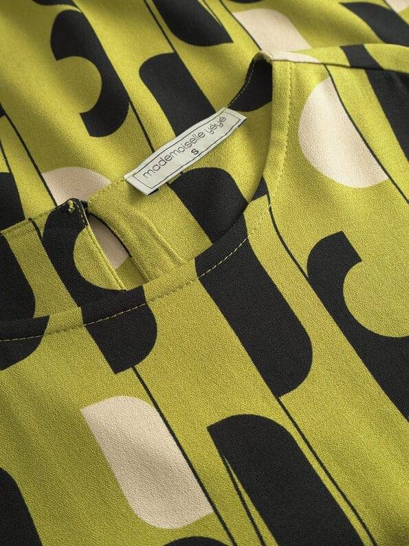 Mademoiselle YéYé Blusentop mit Ribb aus Ecovero by Lenzing Clearance-Verkauf