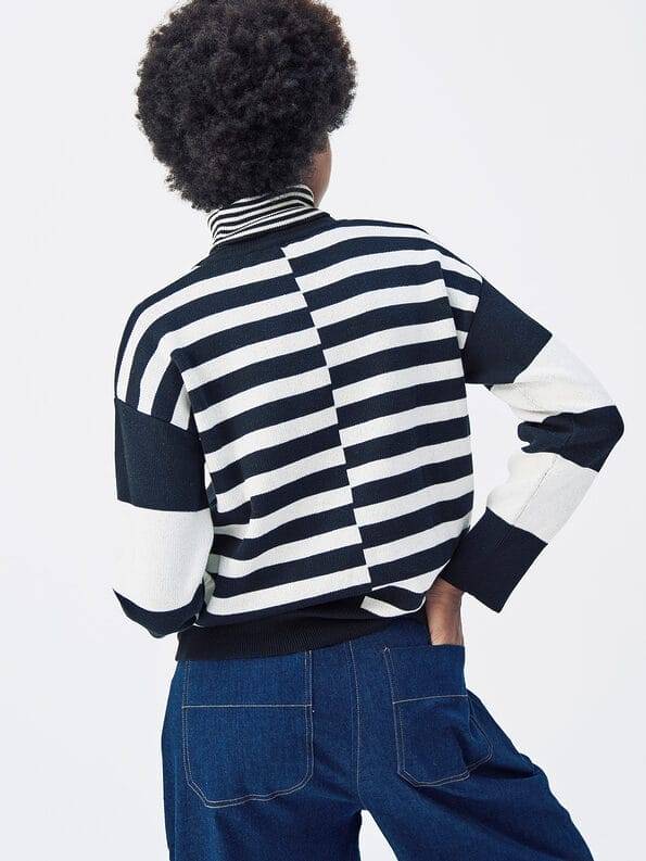 Mademoiselle YéYé Rollkragen Strickpullover aus Bio-Baumwolle Fabrikladen