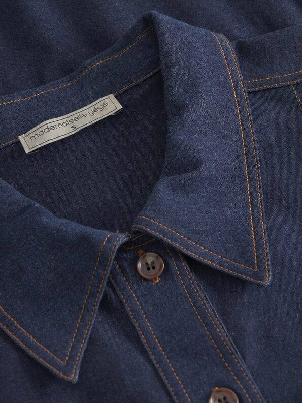 Mademoiselle YéYé Jeans Kleid mit Bindeband aus Bio-Baumwolle Begrenzt auf 3 Tage