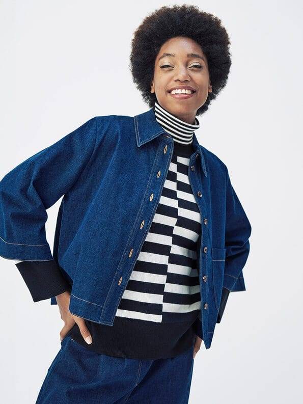 Mademoiselle YéYé Jeans Overshirt aus Bio-Baumwolle Black Friday Preise