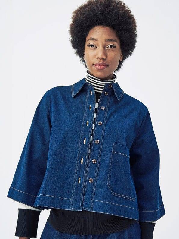 Mademoiselle YéYé Jeans Overshirt aus Bio-Baumwolle Black Friday Preise