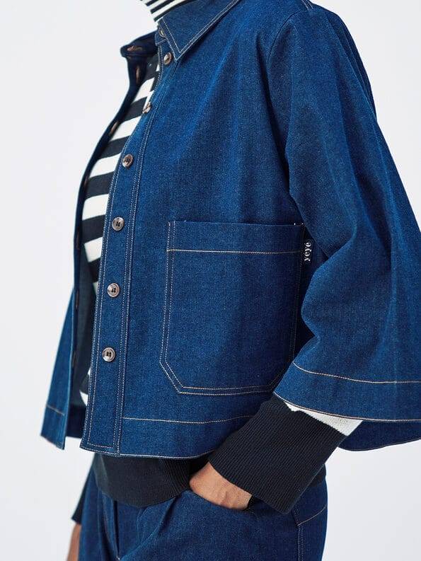 Mademoiselle YéYé Jeans Overshirt aus Bio-Baumwolle Black Friday Preise