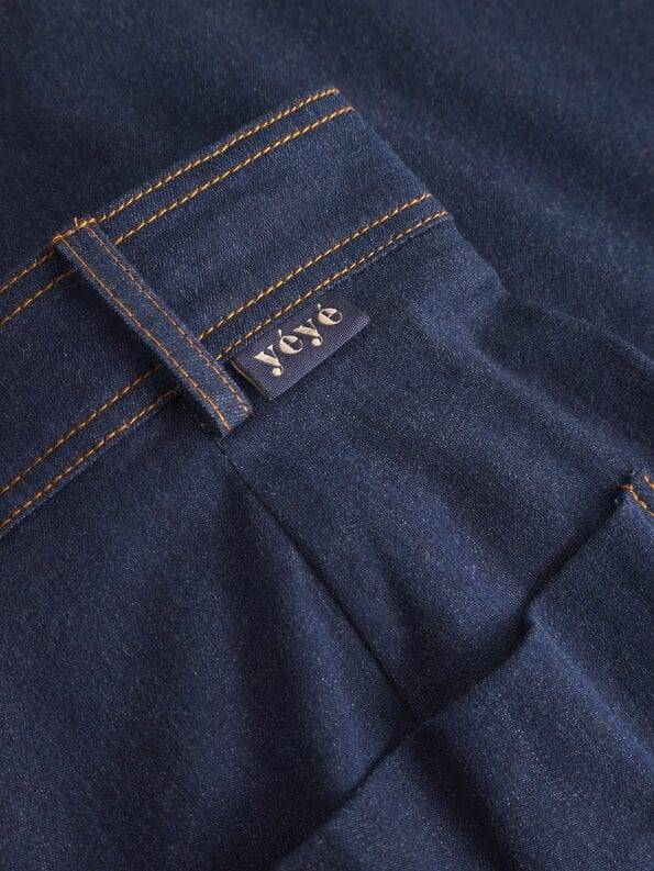 Mademoiselle YéYé Jeans Palazzo Hose mit Bundfalten aus Bio-Baumwolle Im Verkauf