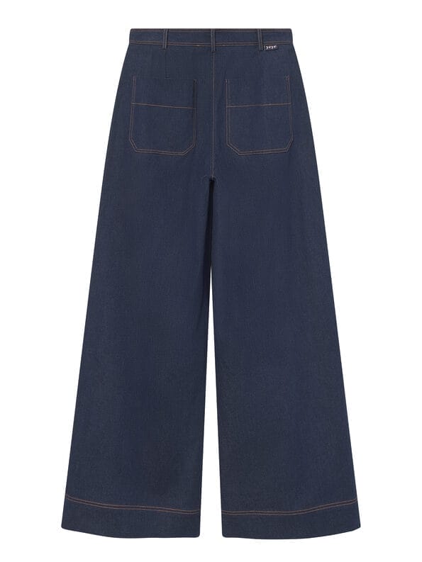 Mademoiselle YéYé Jeans Palazzo Hose mit Bundfalten aus Bio-Baumwolle Im Verkauf