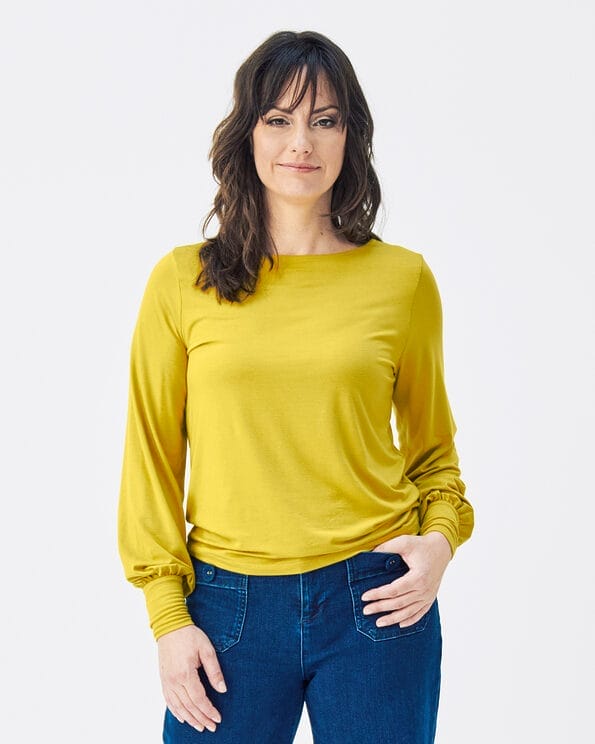 Mademoiselle YéYé Jersey Top mit Ballonärmeln aus Ecovero by Lenzing Auslauf