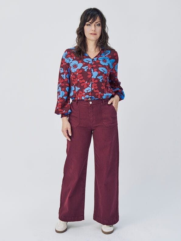 Mademoiselle YéYé Jeans Hose mit weitem Bein aus Bio-Baumwolle Meist gekauft