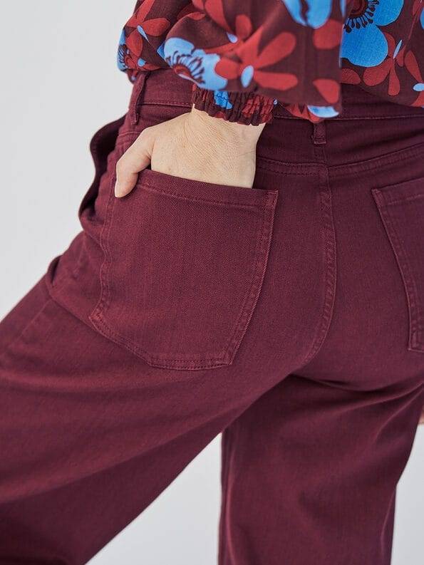 Mademoiselle YéYé Jeans Hose mit weitem Bein aus Bio-Baumwolle Meist gekauft