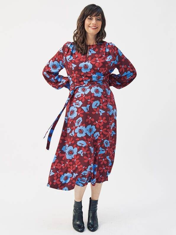 Mademoiselle YéYé Midikleid mit Saumschlitz aus Ecovero by Lenzing Kostenloser Versand