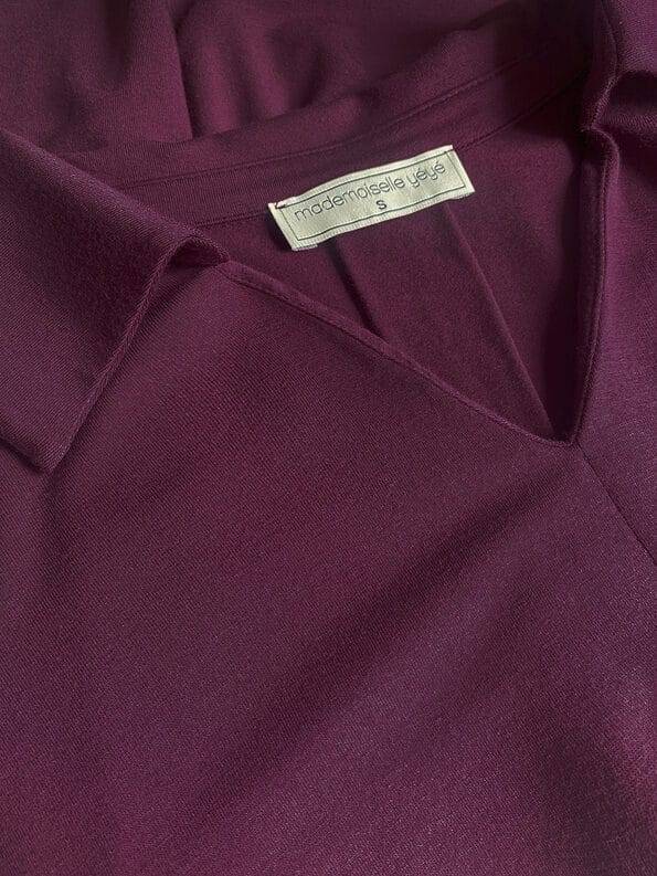Mademoiselle YéYé Jersey Bluse mit Kellerfalte aus Ecovero by Lenzing Fabrik Onlineshop