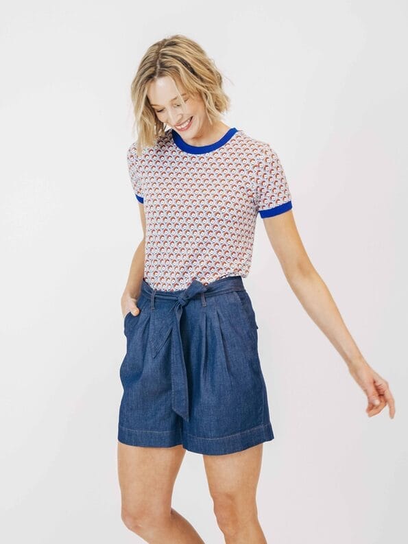 Mademoiselle YéYé Jeans Short mit weitem Bein aus Bio-Baumwolle Flash Sale