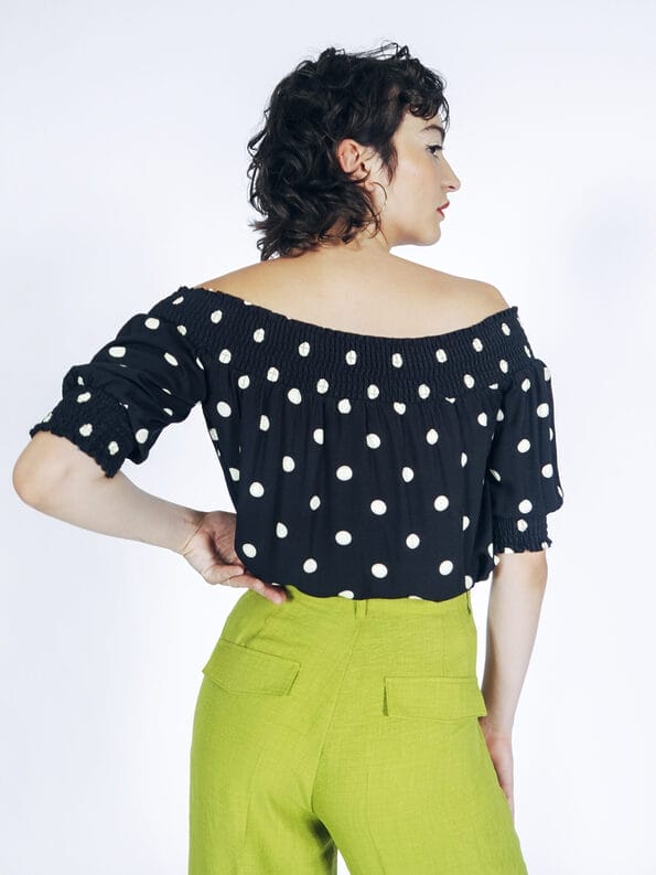 Mademoiselle YéYé Schulterfreie Bluse aus EcoVero by Lenzing Online Shopping