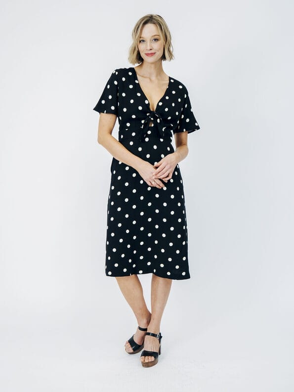 Mademoiselle YéYé Kleid mit Knotendetail aus EcoVero by Lenzing Black Friday