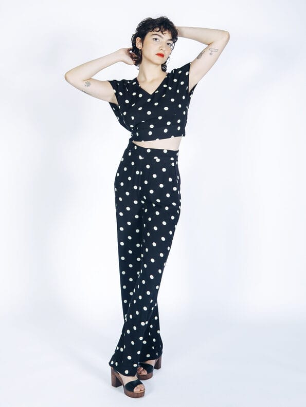 Mademoiselle YéYé Hose mit weitem Bein aus EcoVero by Lenzing Cyber Monday