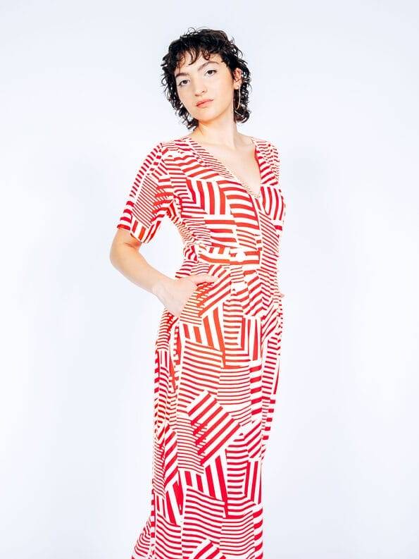 Mademoiselle YéYé Jumpsuit mit langem Bein aus EcoVero by Lenzing Große Rabatte