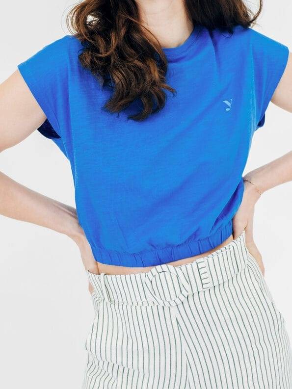 Mademoiselle YéYé Crop Top mit Stick aus Bio-Baumwolle Bestseller