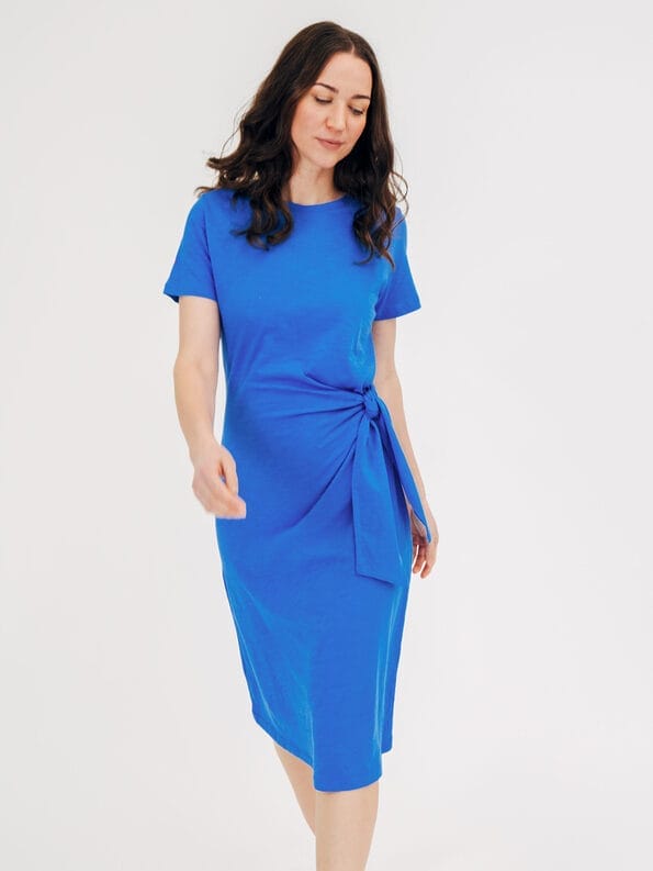 Mademoiselle YéYé Shirtkleid mit Knotendetail aus Bio-Baumwolle Saisonale Angebote