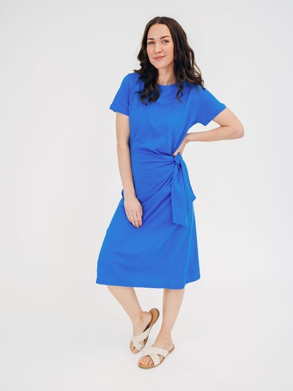 Mademoiselle YéYé Shirtkleid mit Knotendetail aus Bio-Baumwolle Saisonale Angebote