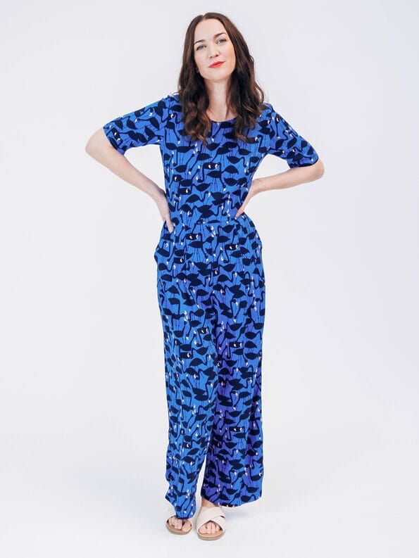 Mademoiselle YéYé Jumpsuit mit verkürztem Bein aus EcoVero by Lenzing Riesige Ersparnisse