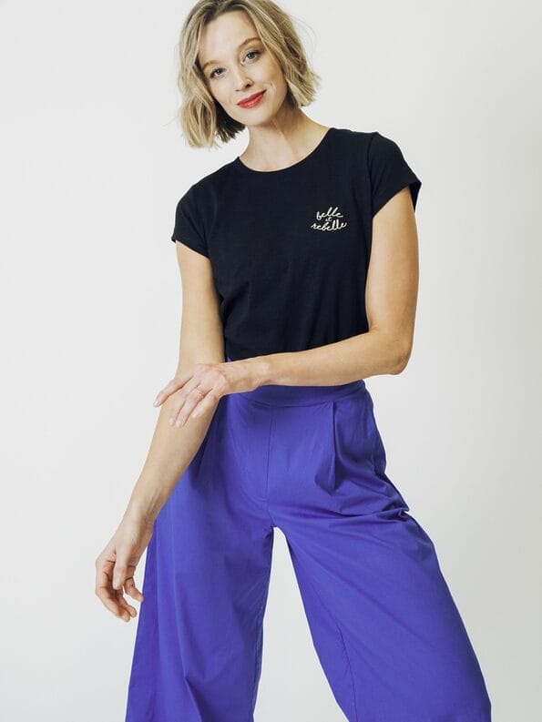 Mademoiselle YéYé Bundfaltenhose mit verkürztem Bein und Bindeband Wochenangebot