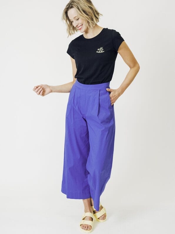 Mademoiselle YéYé Bundfaltenhose mit verkürztem Bein und Bindeband Wochenangebot