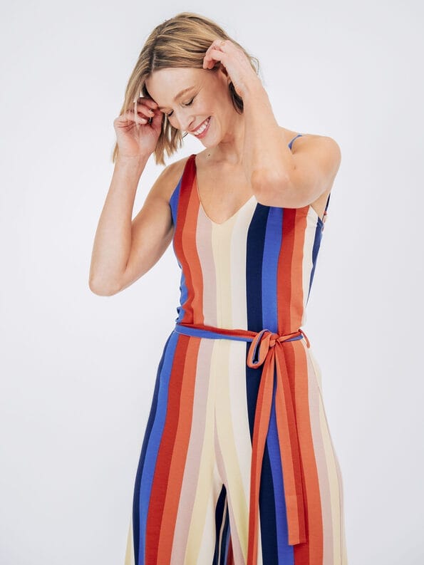Mademoiselle YéYé Jersey Träger Jumpsuit mit weitem Bein aus EcoVero by Lenzing Letzte 2 Tage
