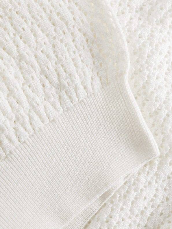 Mademoiselle YéYé Ajour Stricktop aus Bio-Baumwolle 50% Rabatt mit kostenlosem Versand