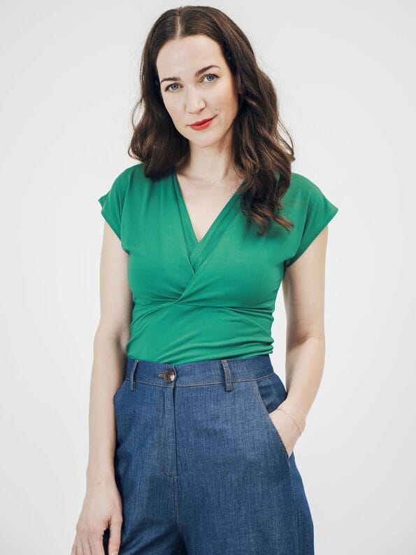 Mademoiselle YéYé Jersey Top mit tiefem Ausschnitt aus Tencel by Lenzing Rabatte dieses Monats